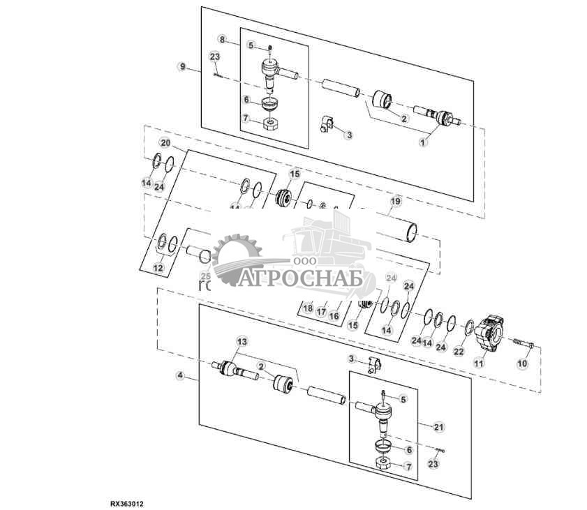 Цилиндр рулевого управления  рулевые тяги 